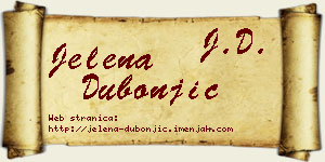 Jelena Dubonjić vizit kartica